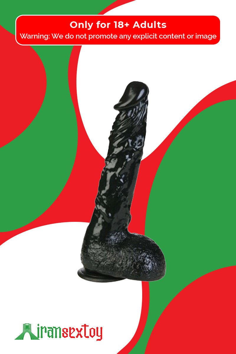 8 inch Black  Realistic Non Vibrator With Suction Cup RSNV-018
